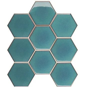 Мозаика Hexagon big Green Glossy (JJFQ80071)