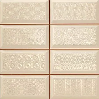 Настенная плитка DIAMOND 4x2 DEC. MARFIL