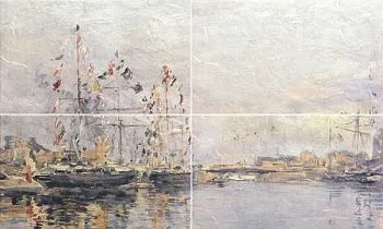 Панно Normandie blue panno 01 (комплект из 4 шт) (010301001795)