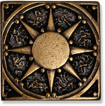 Декоративная латунная вставка "Солнце"