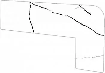 Плинтус ZANQ.RECTO MARKINA BIANCO IZQDA