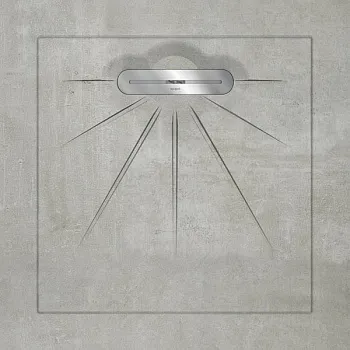 Керамический душевой поддон BETON GREY - MULTI LINEAR MASSIVE 90