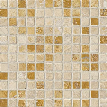 CV20049 Мозаика MOS.NAT./POLISHED GOLDEN TRAVERTIN 1.5X1.5