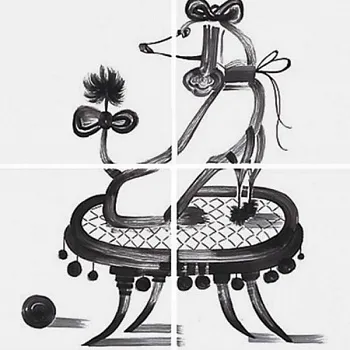 Панно CUBAN BLACK 1 (комплект из 4шт.20x20)