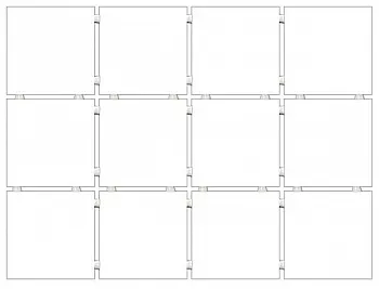 Настенная плитка 1230Т Конфетти белый матовый 9,9х9,9 полотно