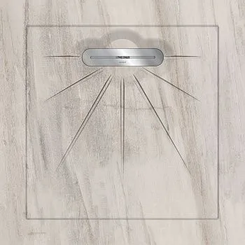 Керамический душевой поддон HILL WHITE - MULTI LINEAR MASSIVE 90