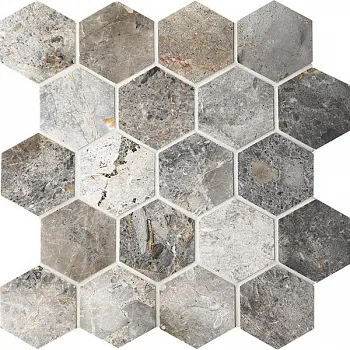 Мозаика Hexagon VLgP 64x74  натур.мрамор