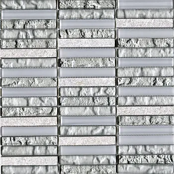 Мозаика Tecno Linear Silver White (1,5x9,7)