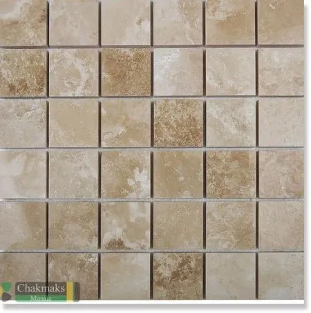 Мозаика WALNUT ТРАВЕРТИН нат.камень (5x5) (изображение)