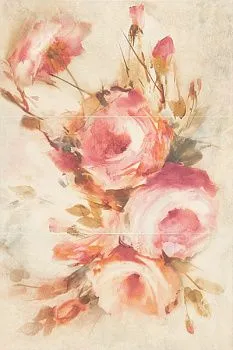 Панно Coraline Beige Panel Rose (комплект из 3 шт)