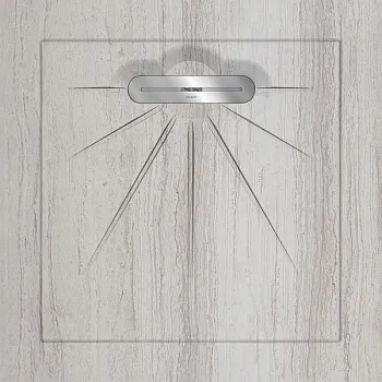 Керамический душевой поддон SERPEGIANTE WHITE - MULTI LINEAR MASSIVE 90