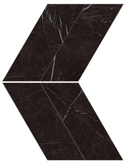 Мозаика керамогранит Marvel Stone Nero Marquina Chevron Lappato (AS1W) (изображение)