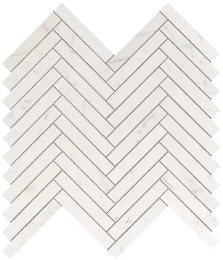 Мозаика настенная Marvel Stone Carrara Pure Herringbone Wall (9SHC) (изображение)