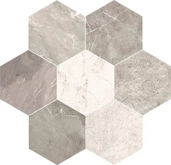 Керамогранит Marmo Mix Grigio Light esagono (F8402)