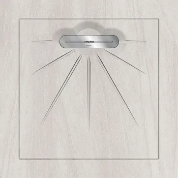 Керамический душевой поддон ARSTONE WHITE - MULTI LINEAR MASSIVE 90