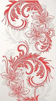 Декор Азур Крем бело-алый 1645-0052