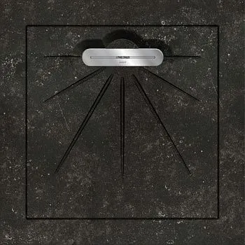 Керамический душевой поддон BELGIUM STONE BLACK - MULTI LINEAR MASSIVE 90