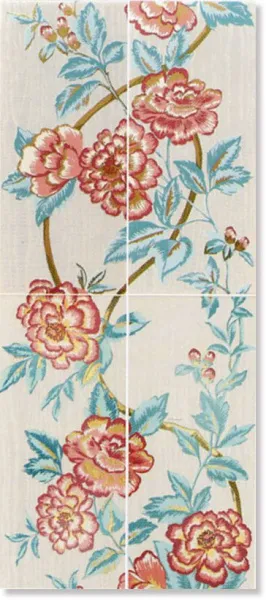 Панно COMP.4PZ VIV.ROSA/AZZ.FLORE. (изображение)