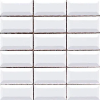 Мозаика из керамики Metro Tiles White / Белый K523582 чип 5х10 сетка