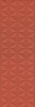 Настенная плитка Диагональ красный структура обрезной (12120R)