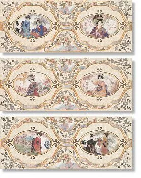 Декор Decorado Geisha Beige (3 шт.)