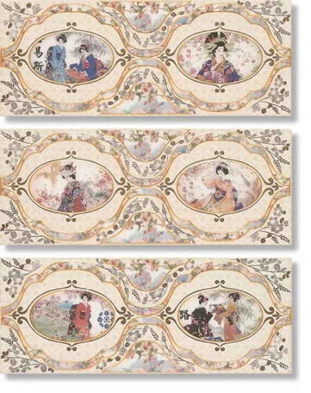 Декор Decorado Geisha Beige (3 шт.) (изображение)