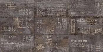 Керамогранит Flatiron BLACK Dec Rett (9 mm)