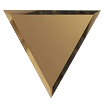 "Зеркальная  матовая  бронзовая  плитка ""ПОЛУРОМБ""  с фацетом 10 мм (РЗБм1-02(вн))"