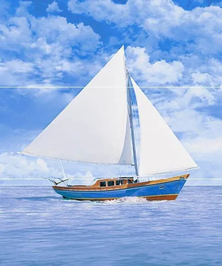 Настенное панно STG\A378\3x\7000 Читара Яхта (3 части) (изображение)