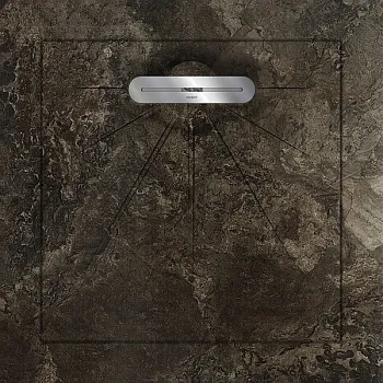 Керамический душевой поддон FOSSIL BROWN - MULTI LINEAR MASSIVE 90