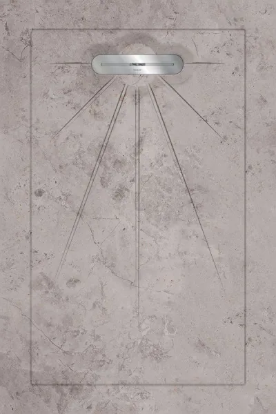 Керамический душевой поддон FIBRE GREY - MULTI LINEAR MASSIVE (изображение)