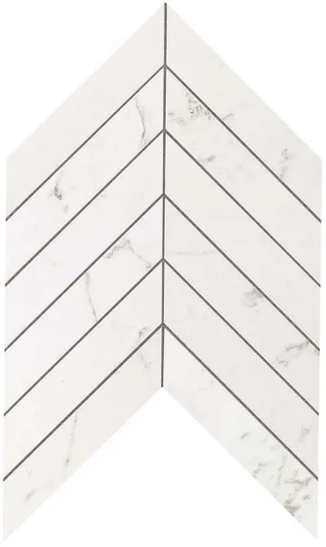 Мозаика настенная Marvel Stone Chevron Carrara Pure Wall (9SCA) (изображение)