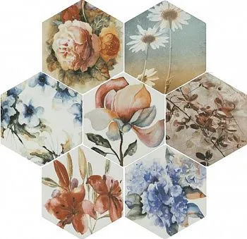 Керамогранит TOSCANA  Flores Acuarelas mix