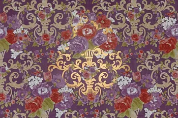 Панно FIORITURA ORO SU VIOLA (PR DO VI FIORI)