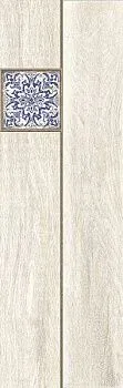 Керамогранит Ornamentwood глаз. декорированный белый (C-OW4M053D)