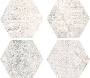 Керамогранит Concrete White Decor Hex