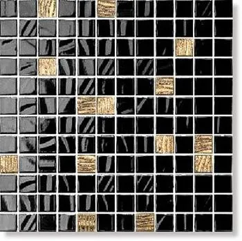 Настенная плитка 20028 Темари чёрно-золотой