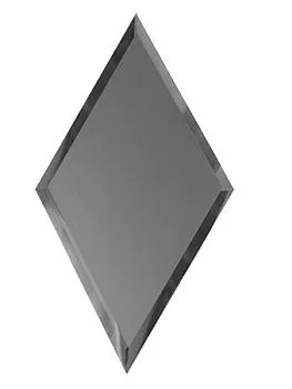 "Зеркальная графитовая матовая плитка ""РОМБ""  с фацетом 10 мм (РЗГм1-01)"