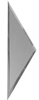 "Зеркальная  матовая  серебряная  плитки ""ПОЛУРОМБ"" с фацетом  10 мм (РЗСм1-02(б))"