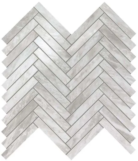 Мозаика настенная Marvel Stone Bardiglio Grey Herringbone Wall (9SHB) (изображение)