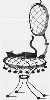 Панно CUBAN BLACK 2 (комплект из 8шт.20x20)