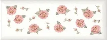 Настенная плитка Веджвуд 15035 N цветы белый грань