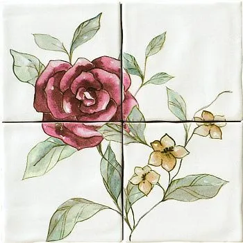 Декор Jardin Rosa Bianco (4 шт)