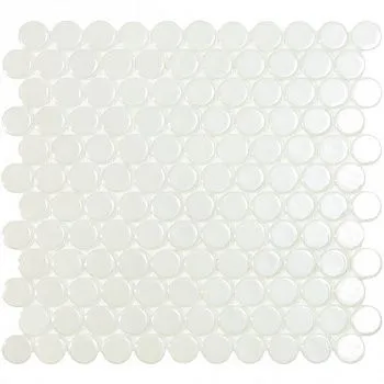 (Vidrepur) Мозаика Circle № 6000 BR Белый (на сетке) 30.6x31.4