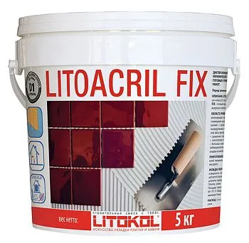 Клей Litoacril FIX белый (ведро 5кг)