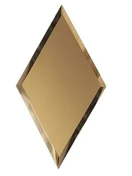 "Зеркальная бронзовая матовая плитка ""РОМБ""  с фацетом 10 мм (РЗБм1-02)"