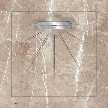 Керамический душевой поддон LUXOR LIGHT BROWN - MULTI LINEAR MASSIVE 90