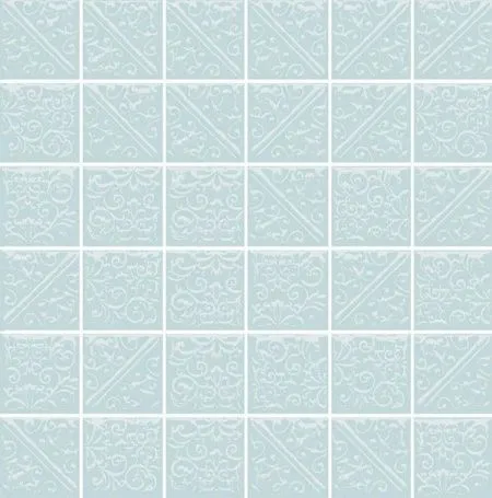 Настенная плитка Ла-Виллет 21029 бирюзовый светлый (изображение)