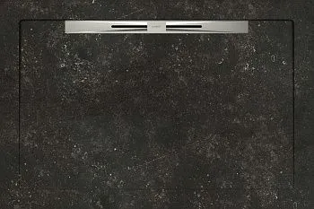 Керамический душевой поддон BELGIUM STONE BLACK - SLOPE NOVA LINE 120