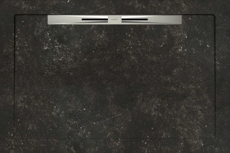 Керамический душевой поддон BELGIUM STONE BLACK - SLOPE NOVA LINE 120 (изображение)